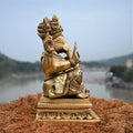 Ganesha brass statue | Ganesh with turban figurine